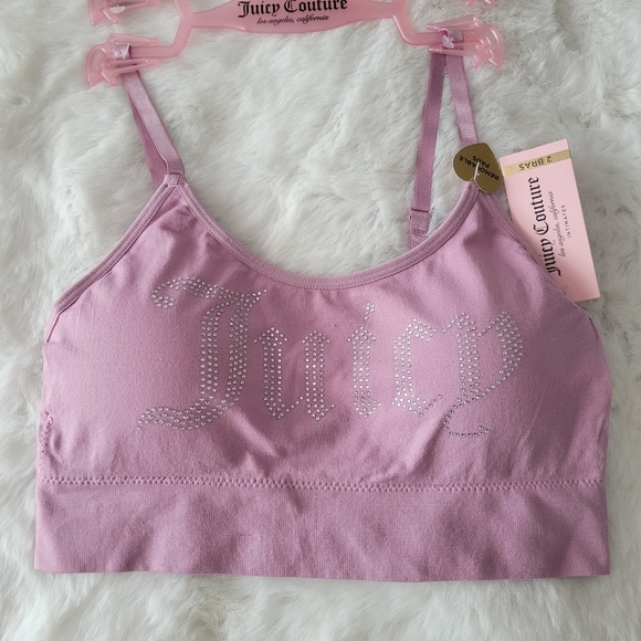🩷JUICY COUTURE BRAND NEW 2-PACK BRALETTE REMOVABLE PADS SIZE L - Picture 2 of 5